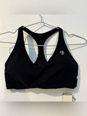Zumba Women's Sports Bra Black Wireless Pullover Razorback Stretch Sz XL NEW